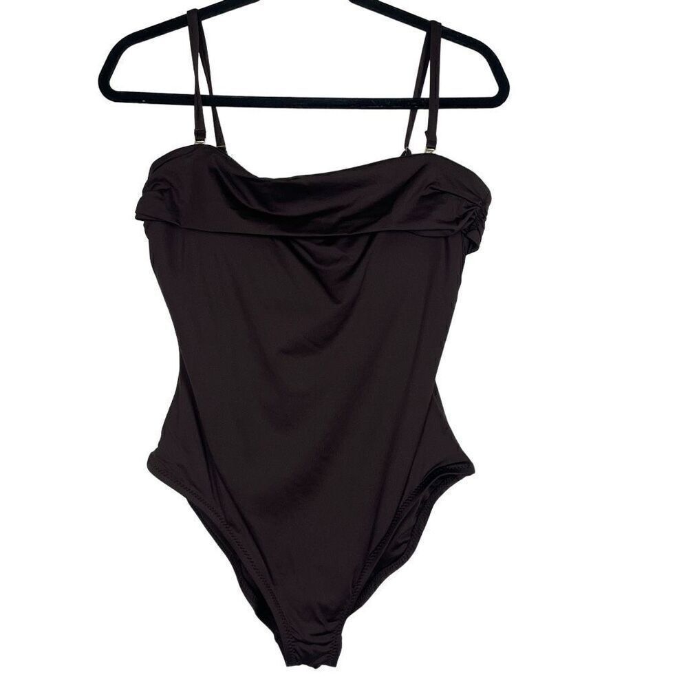 Anne Cole Collection High Cut Chocolate One Piece‎ Swimsuit - Women’s 12